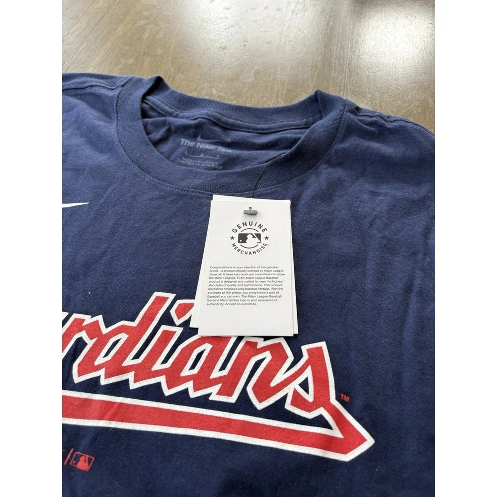 NWT The Nike Tee Size‎ Large Cleveland Guardians #57 Bieber Short Sleeve T Shirt